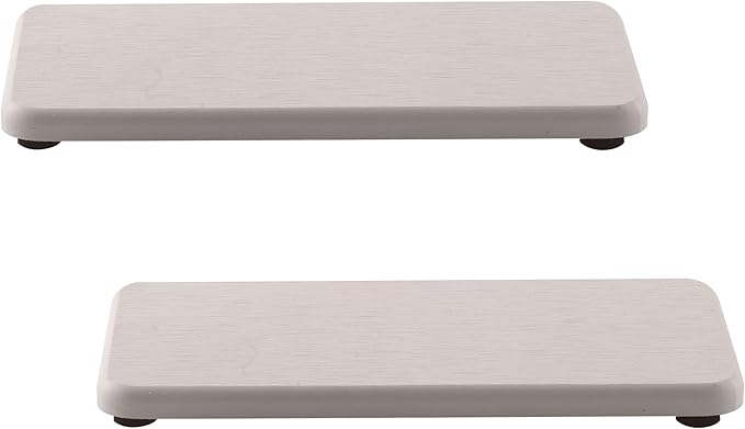 2 Pcs Water Absorbing Stone Trays, Kitchen/Bathroom Sink Soap Dish, Diatomite Tray Used for Hand Soap & Cosmetic Bottles in The Modern Home, 3.5" W x 7.1" L, White