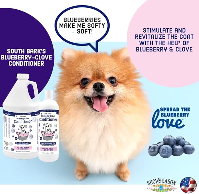 Combo Pack: Blueberry Facial® Shampoo & Blueberry-Clove Conditioner | Dogs & Cats | Combo Pack (2-12 oz.) Bottles | Brightener & Tear Stain Remover | Lasting Odor Eliminator | Adds Moisture