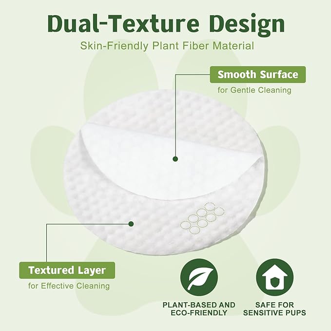 Dog eye wipes (100 Count*2Pack） for Dogs & Cats -Fragrance-Free, Vet-Tested Formula for Sensitive Skin | Tear Stain Remover & Gentle Bath Alternative | Hypoallergenic & Enriched with Oatmeal