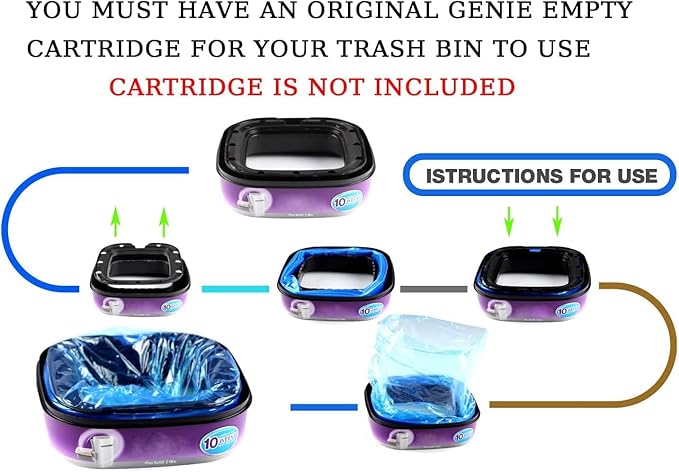 18 pcs Universal Cat Litter Refills Bag Litter Refills Compatible with Your Litter Refill Cartridge for Litter Genie +（Disposable Cap are Included）