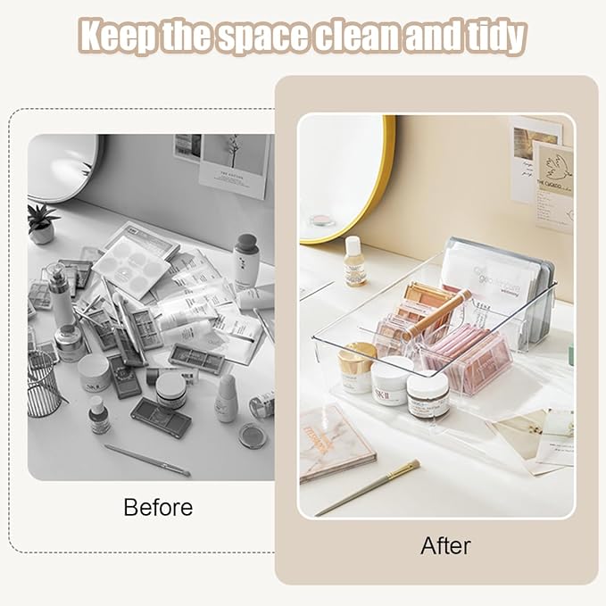 2 pack Large Plastic Portable Caddy with Handle, Storage Organizer Bin for Art Supplies, Crafts, Colored Pencils, Dorm Caddy, Shower, Cleaning, Kitchen, Office, Dorm, Desktop, Makeup Tote