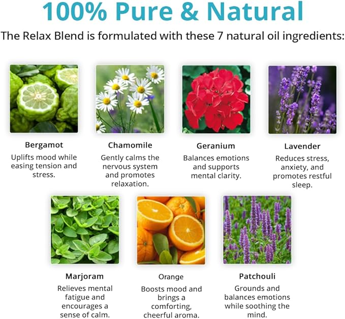 Relax Essential Oil Blend Bundle – Calming Aromatherapy Inhaler, Roll-On, Spray & Pure Essential Oil for Stress Relief, Meditation & Yoga