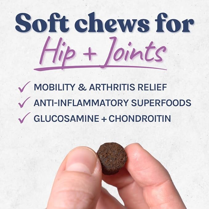 healthybud Hip and Joint Dog Treats - Glucosamine Soft Beef Liver Bites for Senior Dogs, Arthritis Support 14.1oz
