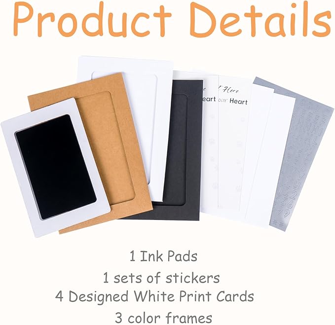 Inkless Paw Print Kit,Dog Paw Print Kit,Dog Nose Print Kit,Clean Touch Ink Pads and Imprint Cards,Pet Paw Print Impression Kit for Dogs Cats Footprint Keepsake