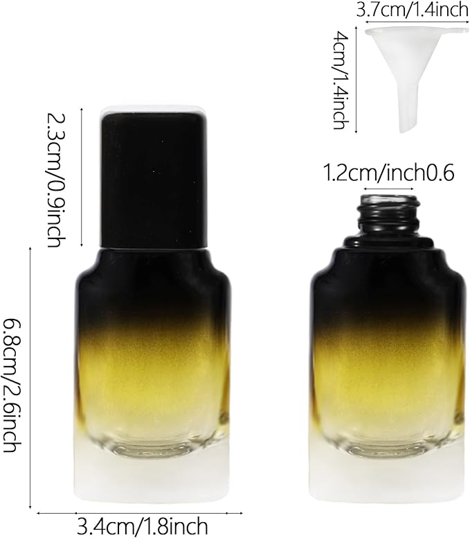 Perfume Bottles Empty Glass Atomizer Sprayer, 3 Pack 20ml Refillable Travel Spray Bottle for Fragranc or Essential Oil, Portable Cologne Atomizers with Dispensing Kit for Handbag, Date