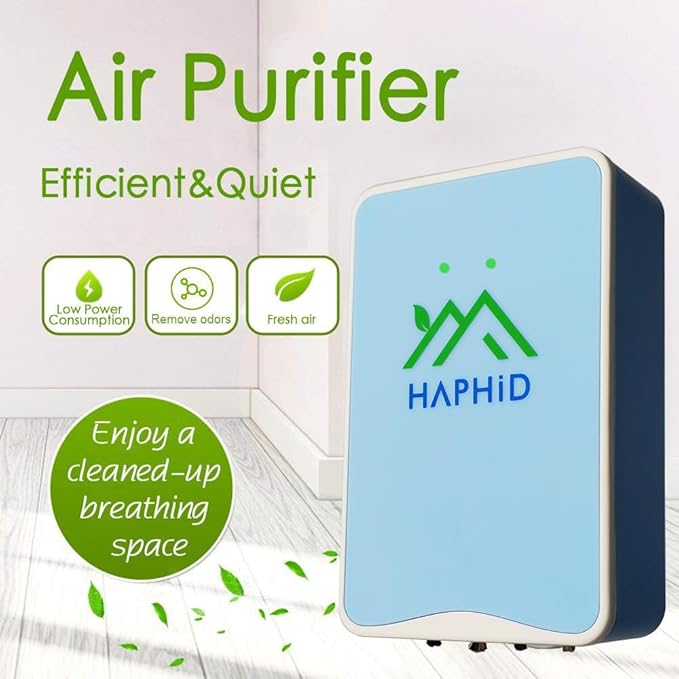 Ionizer Air Purifier/Plug In Air Purifier [Upgraded] with Ion Technology, Cat Litter Deodorizer Odor Eliminator for Purifying Pet Odors, Various Smell, Etc(Blue,2-Pack)