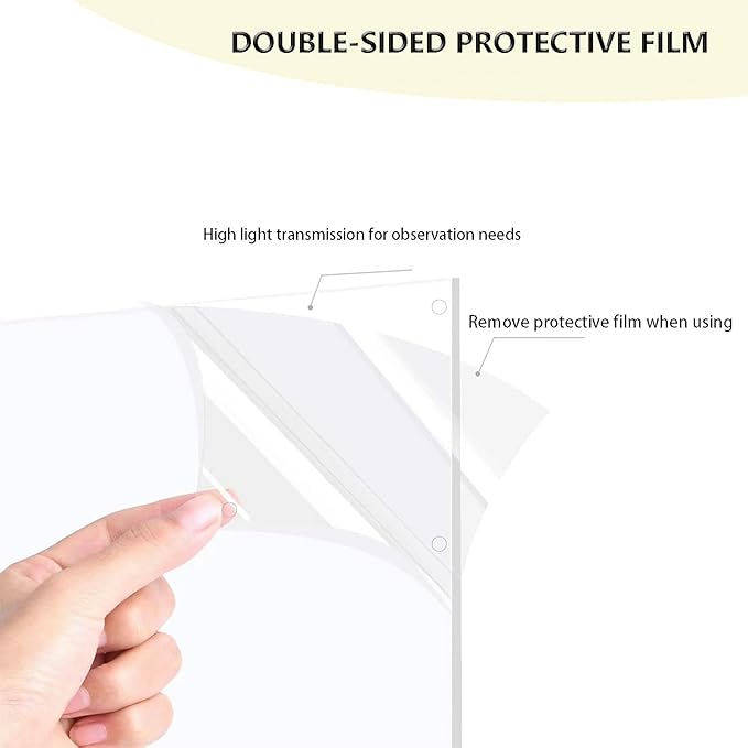 12PCS Pet Cage Guard, Rabbit Urine Guard, 13.8" x 5.9" Pet Cage Edge Liner with 120PCS Ties for Rabbit, Guinea Pig, Hamster, Chinchilla, Hedgehog, Ferret, Bunny