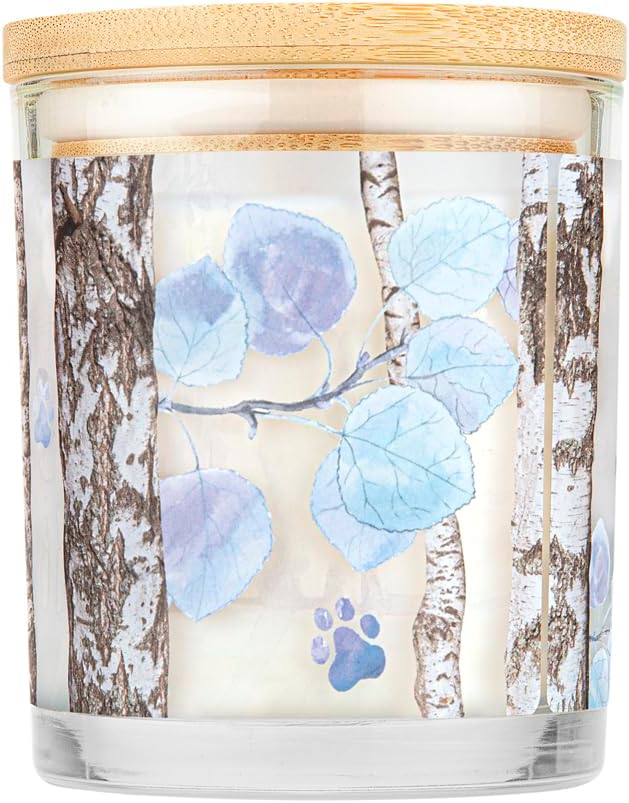 One Fur All Pet House Silver Birch Candle Plant-Based/Soy - Clean Burning Christmas Candles, Long Lasting Pet Odor Scented Candle for The Holiday