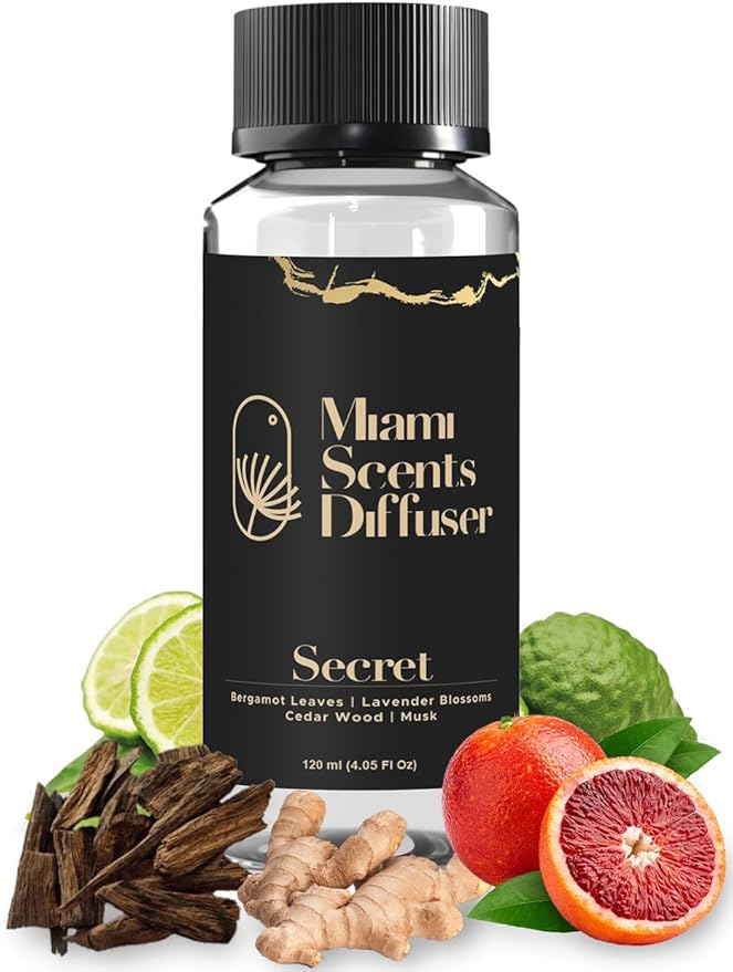 Secret Scent Inspired by Aman New York Hotel 4.0 Fl Oz - 120 ml Essential Oils Aroma for Home Office Diffuser Luxury Fragance Refill Aromatherapy Fresh Blend of Musk Cedar Wood and Bergamot Leaves.