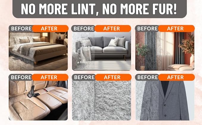 2 PC RivOcen Pet Hair Removal Brush Gloves, Electrostatic Reusable Cat Dog Hair Remover Grooming Glove Tool. Reusable Magic Brush Pet Hair Remover Tool for Carpet, Couch,Car Seat, Laundry.