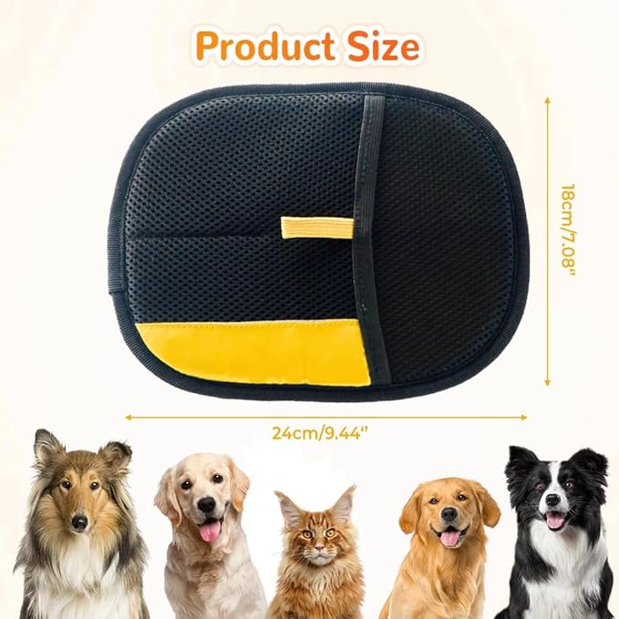 2PCS Electrostatic Gloves Pet Hair Removal, 2025 Reusable Dogs Cats Hair Remover Gloves for Furniture Sheets Clothes