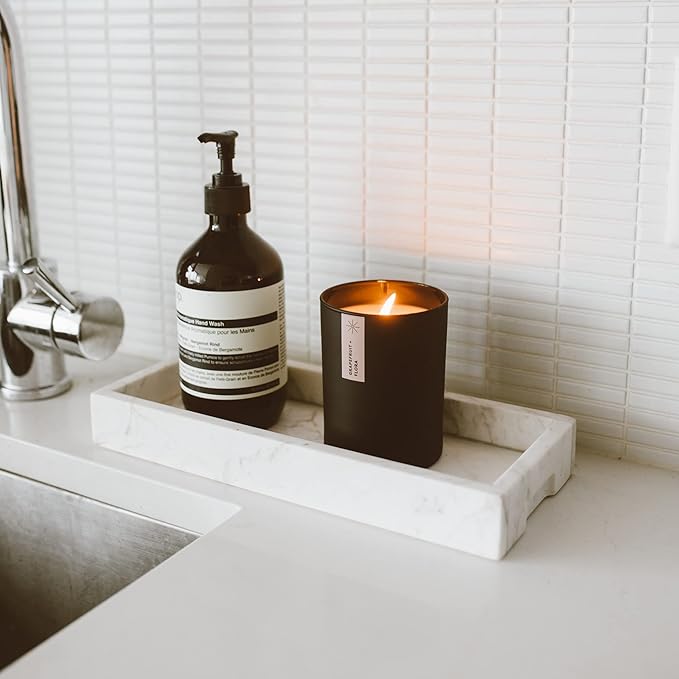 Calyan Wax Co. Soy Wax Candle | Grapefruit + Flora Scented Candle | 75 Hour Burn Time, Aromatherapy Soy Candles, Non Toxic & Vegan Soy Wax, Black Tumbler Scented Candles, 13oz