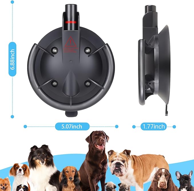 HLOGREE 2PCS Heavy Duty Dog Bathing Suction Cup for Large Dog within 110LBS, Pet Dog Cat Bath Holder Suction Cup Anchor for Grooming Bathtub Restraint, for Shower, Bathing, Blowing, Trimming- NO LEASH