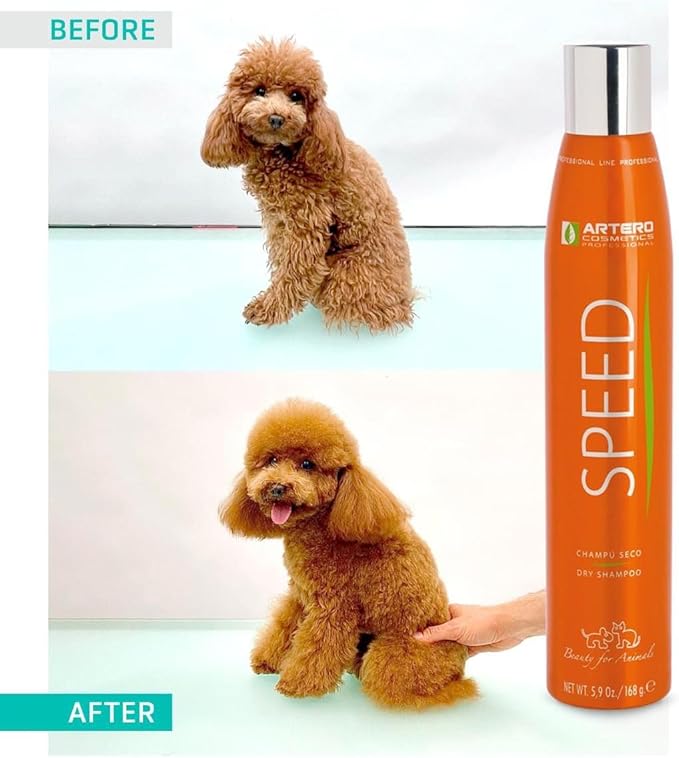 Artero Speed Dry Shampoo 5.9 Oz - Quick and Effective No-Rinse Pet Cleanser