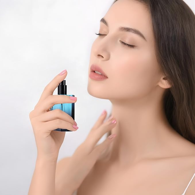 Perfume Bottles Empty Glass Atomizer Sprayer, 3 Pack 30ml Refillable Travel Spray Bottle for Fragranc or Essential Oil, Portable Cologne Atomizers with Dispensing Kit for Handbag, Date