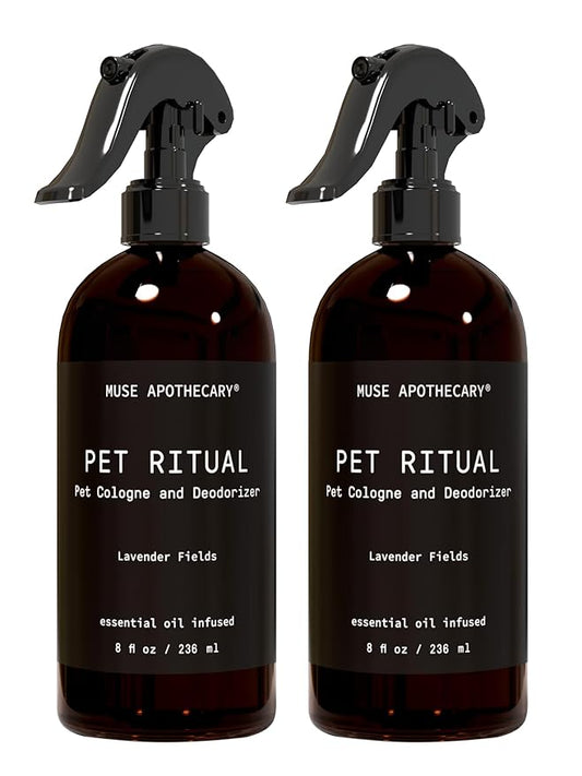 Muse Apothecary Pet Ritual Pet Cologne Spray for Dogs - Dog Perfume Spray Long Lasting After Bath - Pet Perfume for Dogs - Essential Oils Infused - 8oz, Lavender Fields