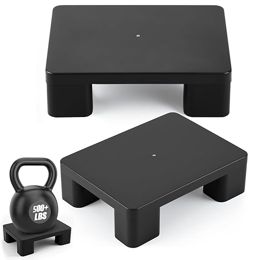 2 Pack Dunnage Rack, 15.75" Long x 11.81" Wide, 4.72" Height Plastic Dunnage Rack, 1000+ Pound Capacity Storage Commercial Food Service Storage in Restaurant Kitchens Shop, Black