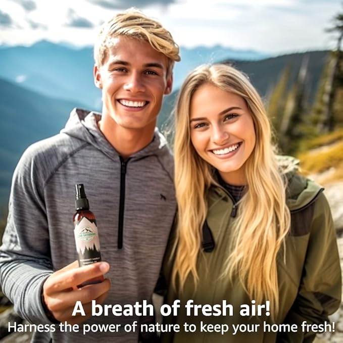 Lumi Outdoors Natural Air Freshener - Peppermint Vanilla - Essential Oil Odor Eliminating Bathroom Spray