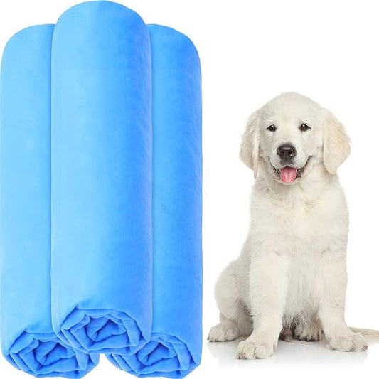 Tatuo 3 Pieces Pet Absorbent Dog Bath Towel 25.2 x 16.34 Inch Quick Drying Pet Shower Grooming Towel Machine Washable Suitable for Any Size Dogs Cats