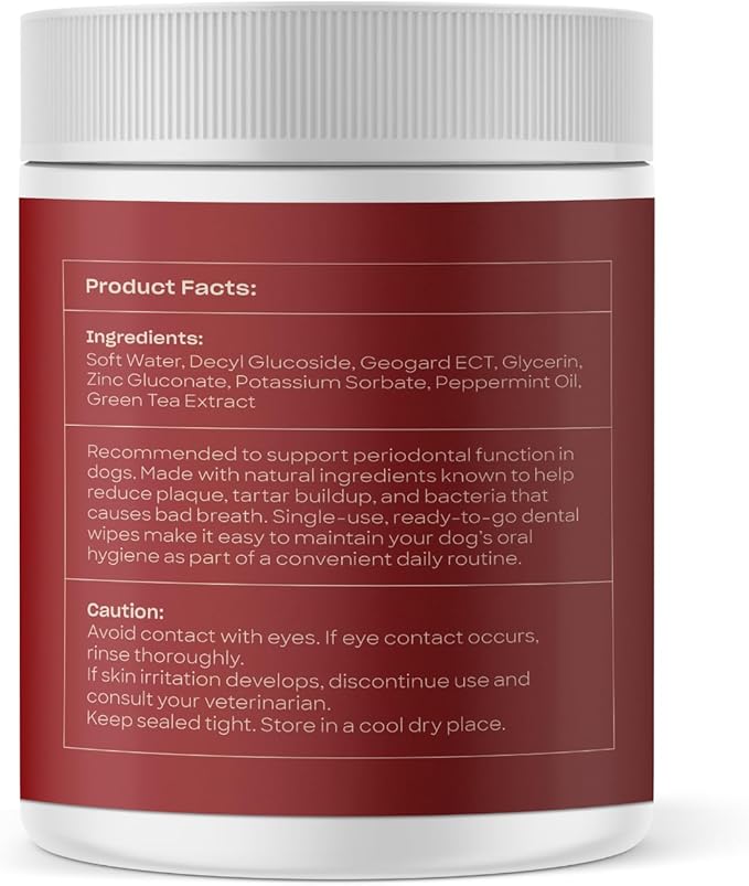 OH NORMAN! Dog Dental Wipes - Vet-Approved Pet Dental Finger Wipes for Oral Hygiene & Fresh Breath - Alternative to Finger Toothbrush for Dogs - No Fuss Dog Cleaning Supplies for Daily Use - 50 pcs