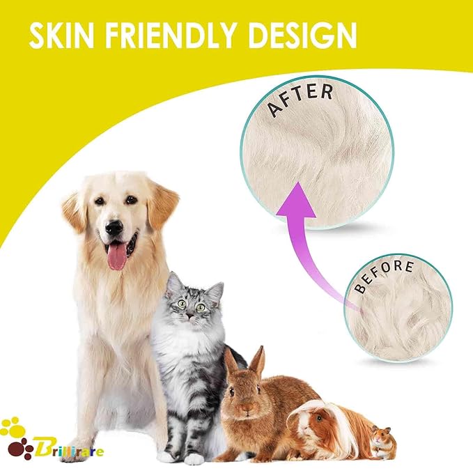 4 Pack Dog Grooming Brush, Premium Soft Silicone Pet Bath Brushes with Adjustable Handle, Shampoo Soothing Comb for Wet Dry Long Short Haired Dogs & Cats Massaging, Deshedding