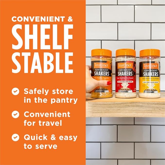 Instinct Raw Boost Shakers, Freeze-Dried Powder, Dog Food Topper - Chicken, 5.5 oz. Bottle