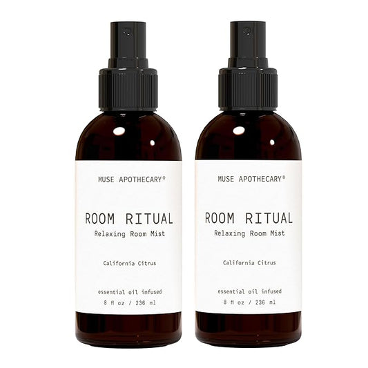 Muse Apothecary Room Ritual - Aromatic and Relaxing Room Mist, 8 oz, Infused with Natural Essential Oils - California Citrus, 2 Pack