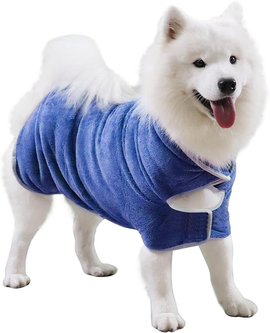 Dog Towel, Gimilife Dog Bathrobe Pet Grooming Towel Drying Coat Robes for After Bath Collection Absorbent Microfiber Towels Dogs Bath Towels for Drying Dogs Small Medium Large
