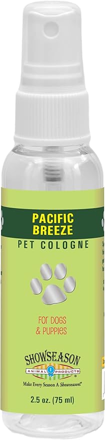 Showseason® Pacific Breeze Pet Cologne 2.5 oz. For Dogs | Travel Size | Long-Lasting Odor Eliminator | Cruelty-Free | Paraben-Free | Made In USA