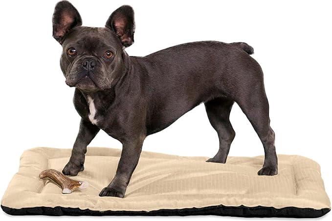 K9 Ballistics Tough Ripstop Dog Crate Pad - Durable, Machine Washable Kennel & Travel Mat for Puppies and Small Dogs, 29 x 18 fits 30” Wire Crate, Sandstone