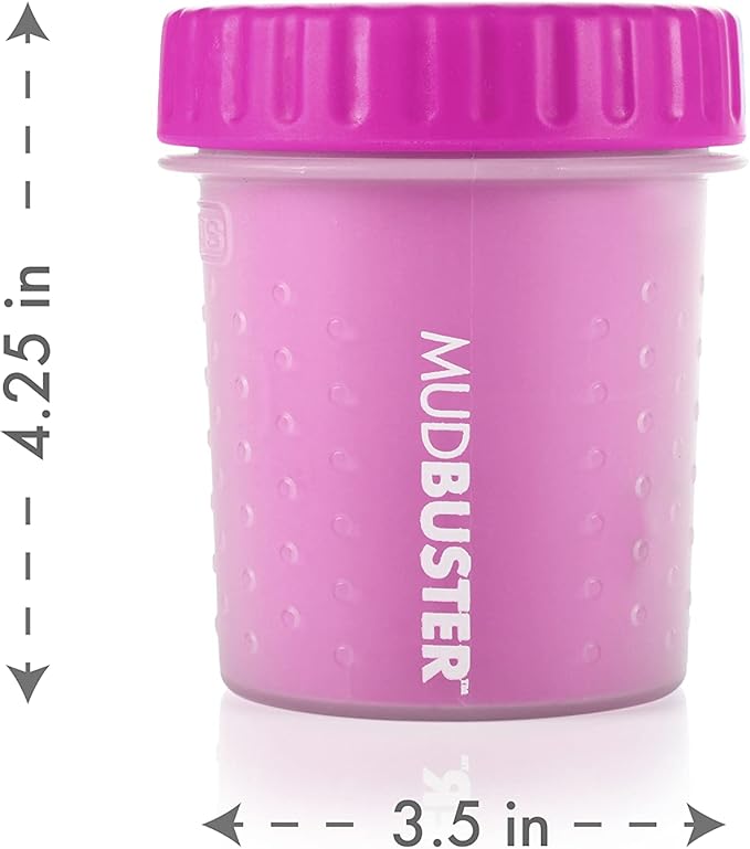 Dexas MudBuster Portable Dog Paw Cleaner, Small, Fuchsia - Premium Quality Pet Accessory