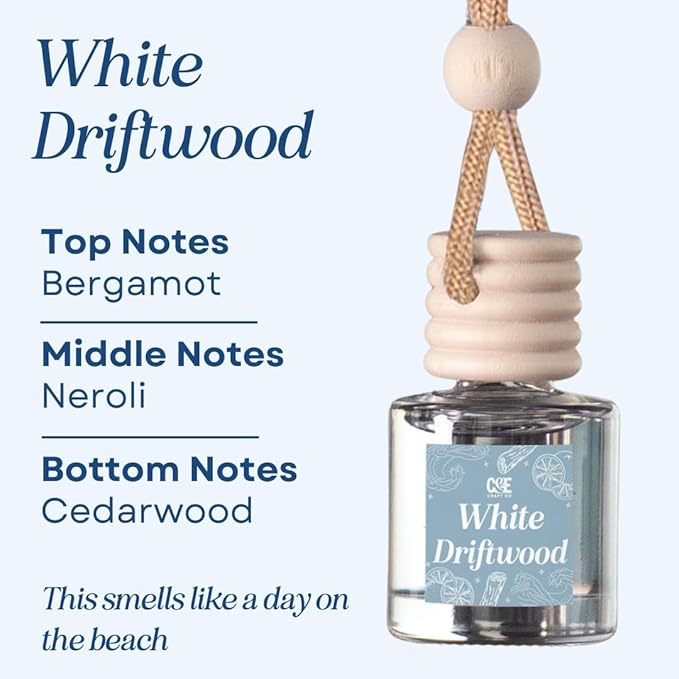 CE Craft Hanging Car Air Freshener – Fragrance Oil Diffuser with Essential Oils – Long-Lasting Aromatherapy Scents for Automobiles – 4 Pack, Clean