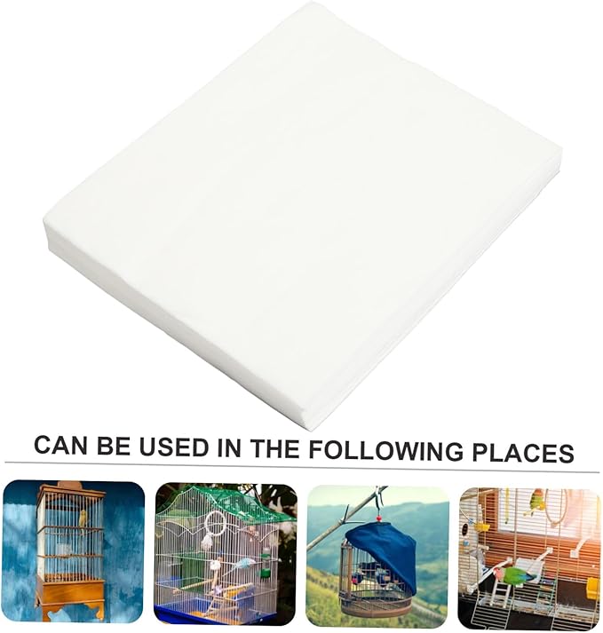 100Pcs Parrot Cage Liners Disposable Absorbent Bird Cage Mats with Bottom for Accessories Breathable Cushion Pads for Pet Birds and Cockatiels