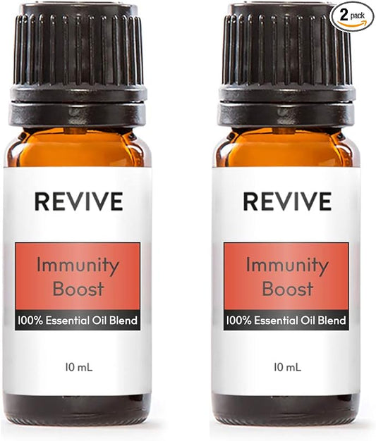 Immunity Boost Essential Oil Blend 2 Pack by Revive Essential Oils - 100% Pure Therapeutic Grade, for Diffuser, Humidifier, Massage, Aromatherapy, Skin & Hair Care