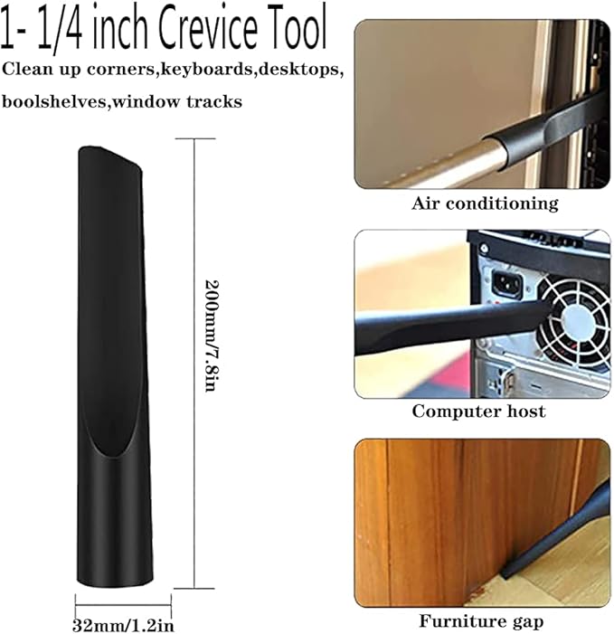 1 1/4" Vacuum Attachments Brushes for Small Shop Vac Accessories 1/4 inch or 1 3/8 inch Vacuum Cleaner Accessories