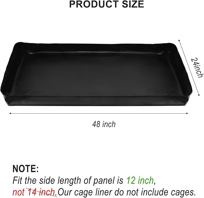 24" X 48" Guinea Pig Cage Line: Washable & Waterproof Bedding Pad for Rabbit or Bunny or Hamster, Reusable & Anti-Slip Cage Bottom Mat for Small Animals