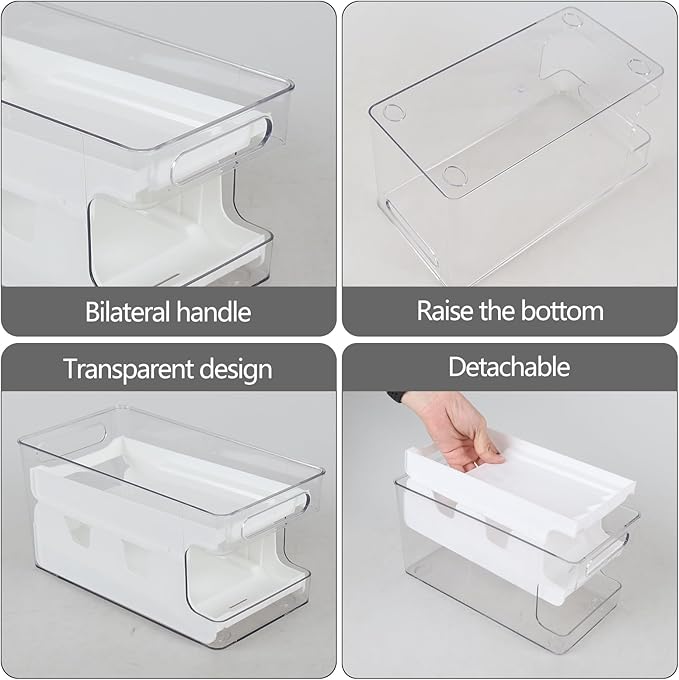 Soda Can Storage Organizer, Rolling Soda Can Dispenser for Refrigerator, Cabinet, Pantry, 2 Packs