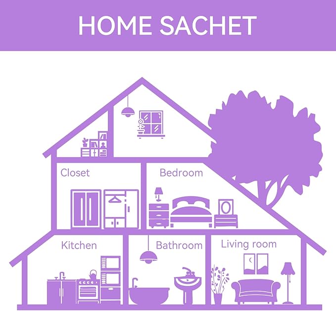 MYARO 20 Packs Fresh Lavender Sachets, Air Freshener for Drawer and Closet, Long-Lasting Sachets Bags Drawer deodorizers Fresh Scents, Home Fragrance for Lover