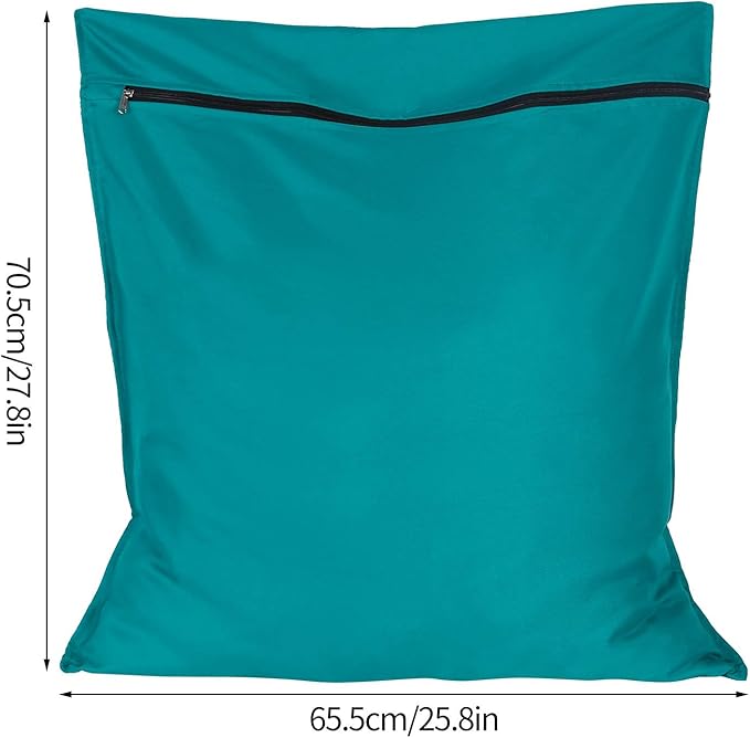 AUXSOUL 1 Pack Pet Laundry Bag, Stops Pet Hair Blocking The Washing Machine, Big Size Pet Washing Bag Ideal for Dog Cat Horse Guinea,Hair Remover Safely, 25.8 x 27.8 Inch / 65 x 70 cm, Lake Blue