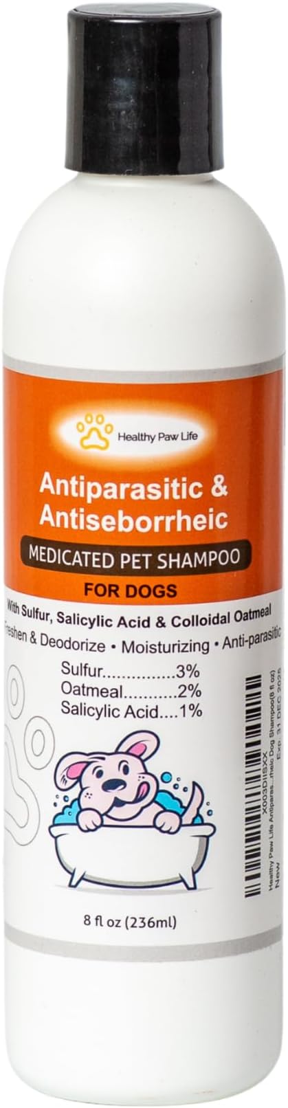 Healthy Paw Life Antiparasitic & Antiseborrheic Dog Shampoo (8 fl oz)