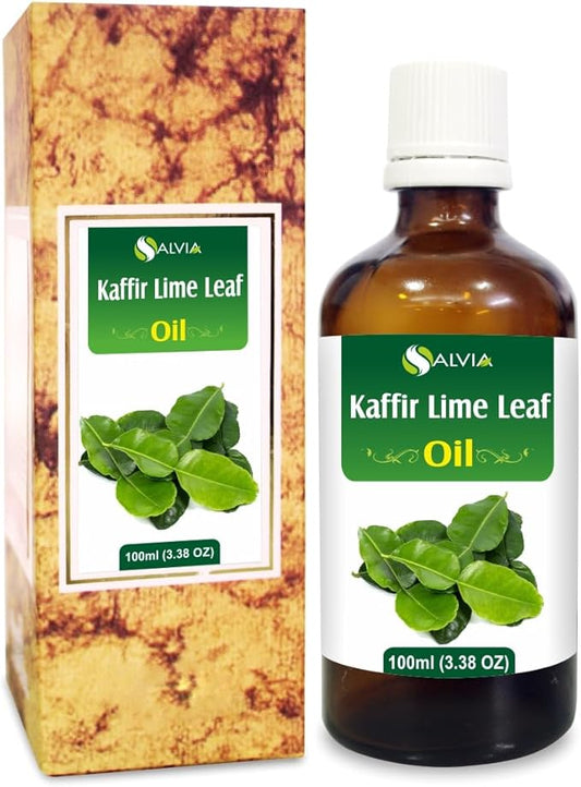 Kaffir Lime Leaf Oil (Citrus Hystrix) - Undiluted Uncut Essential Oil - Perfect for Aromatherapy - Therapeutic Grade - 100 ML
