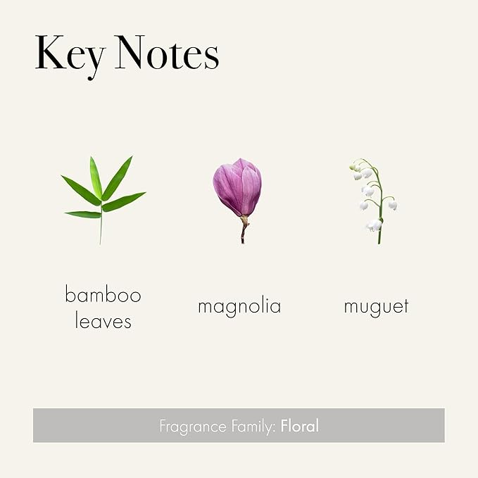 LAFCO New York Classic Candle, Star Magnolia - 6.5 oz - 50-Hour Burn Time - Reusable, Hand Blown Glass Vessel - Made in The USA