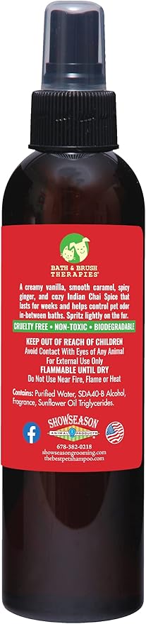 Showseason Animal Products Bath & Brush Therapies Holiday Hug Pet Cologne 4.5 oz | Cruelty-Free | Odor Eliminator | Biodegradable and Non-Toxic | Made In The USA