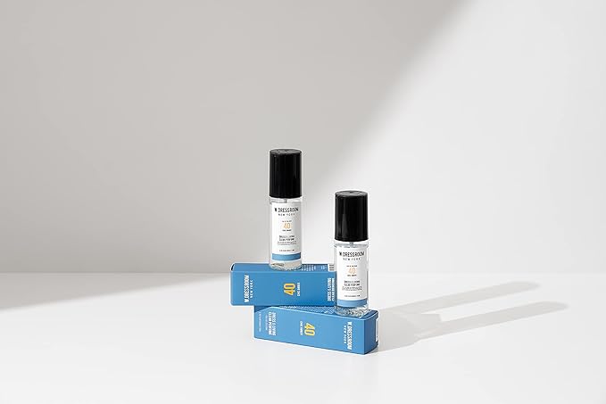 W.Dressroom No.40 Chic Amber Living Clear Perfume, Body Mist & Fabric Spray Deodorizer, Alcohol-Free Water-Based, Odor Neutralizer for Clothes, Bedding & Room, Travel Size 2.36 oz