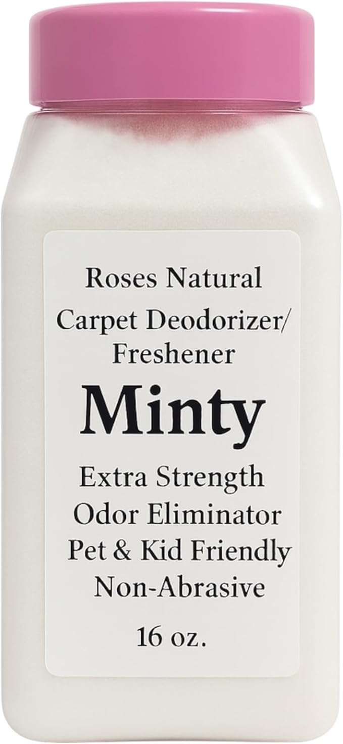 Carpet Deodorizer Powder – Minty Scent, Long-Lasting Odor Eliminator, Pet & Kid Friendly, 16 oz