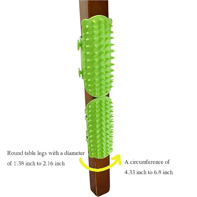 Cat Self Groomer Brush Adjustable Corner Cat Face Itch Scratching Brush Table Leg Silicone Self Massage Comb for Indoor Long and Short Haired Kitten Cats - 2 Pack (Green)