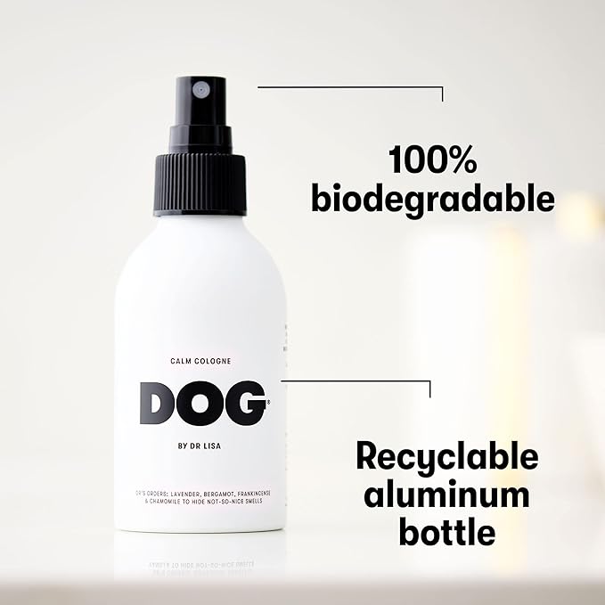 DOG by Dr Lisa - Sweet Cologne - With Mandarin, Neroli & Vanilla - Natural Dog Perfume - Pet Deodorant Spray - Plant-Based Essential Oils - Vegan - 4.2oz