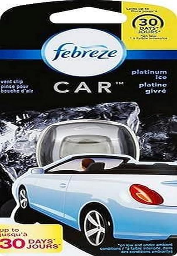 Febreze Platinum Ice Car Air Freshener Vent Clips - 1ct