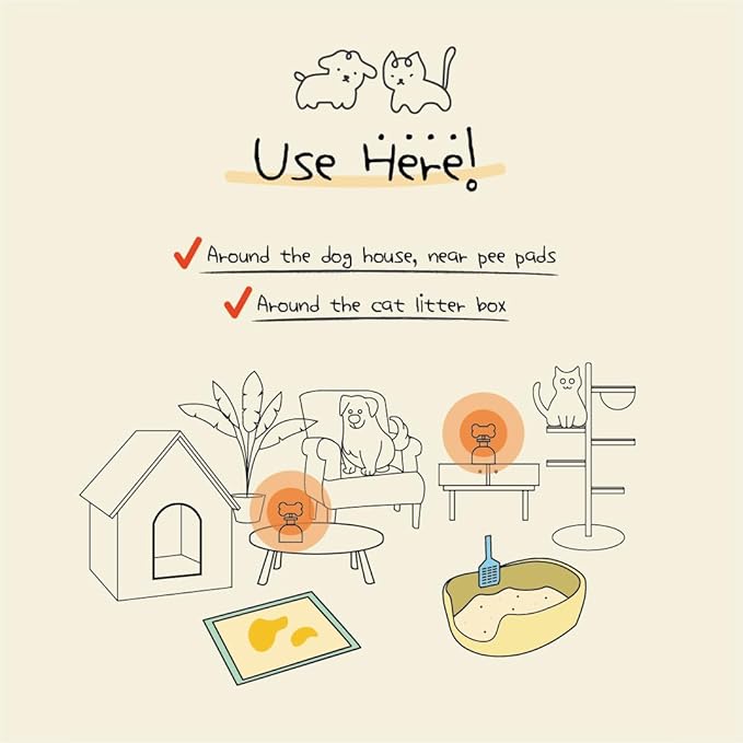 EVENDAY Oh my silly Air freshener Pet diffuser - Removing Ammonia Odor Deodorization Long Lasting Aroma Pet Perfume (Amberose)