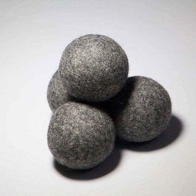 NATURAL THINGS Alpaca Wool Dryer Balls, Fabric Softener Balls, Anti Static, Reduce Energy Cost & Drying Time, Pack of 6 Made from All-Natural New Zealand Wool, Reusable, 100% Organic (XXXL)